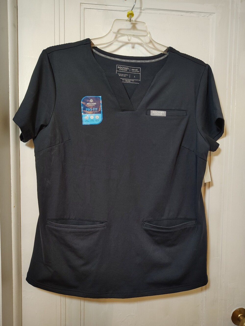 Women's Size Large Pro Fit Dark Navy Antimicrobial Moisture Wicking Top Doctor's